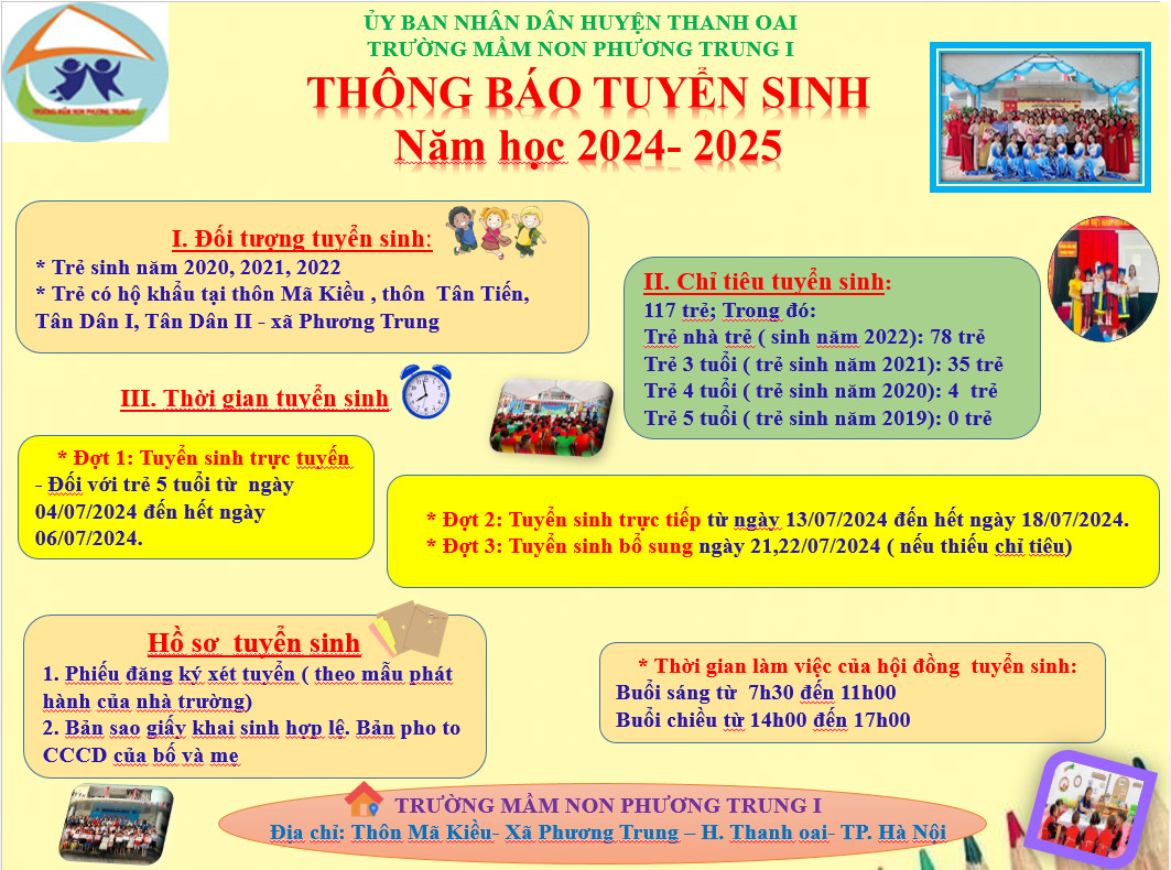 Thông báo tuyển sinh năm học 2023-2024